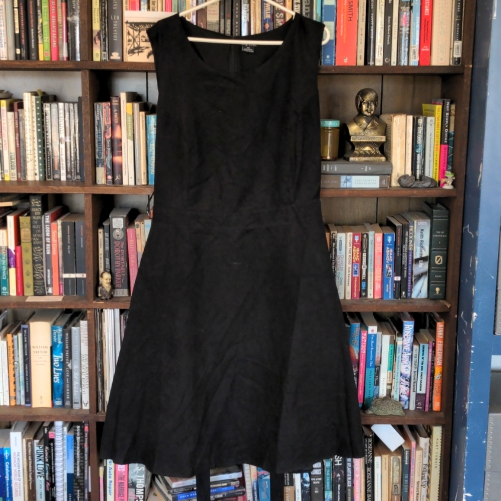 CITY CHIC Black Suede Lined Dress in XXL